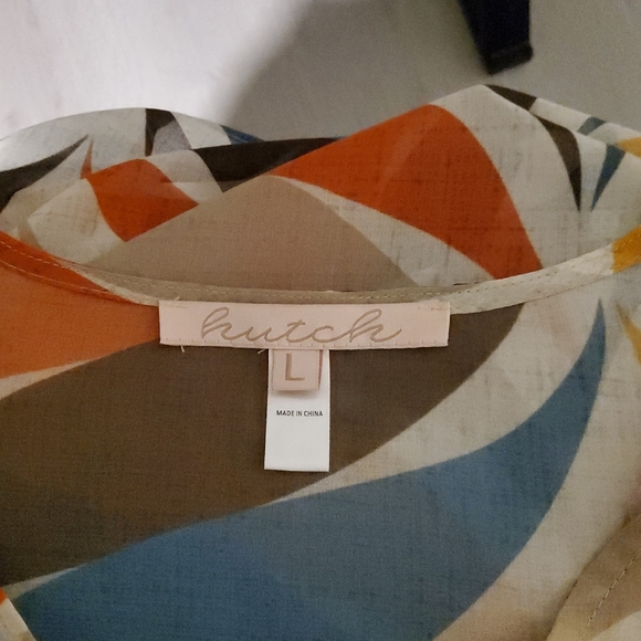 Hutch Multicolor Chevron Boho Blouse - Picture 8 of 9